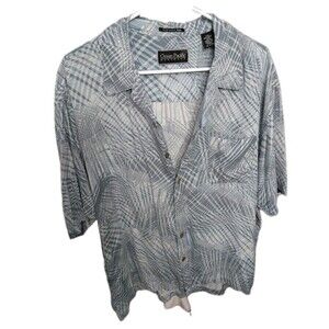 Ocean Pacific Mens Silk Blend Short Sleeve Shirt XXL Vintage Hawaiian Style